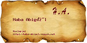 Haba Abigél névjegykártya